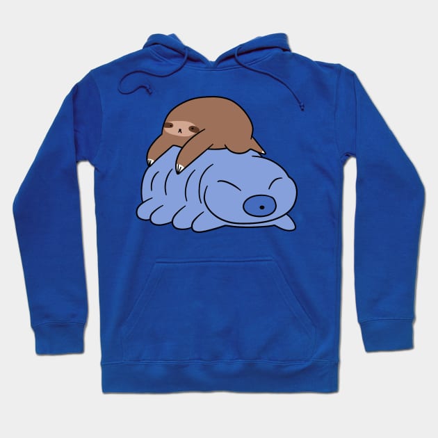 Little Sloth and Waterbear Hoodie by saradaboru